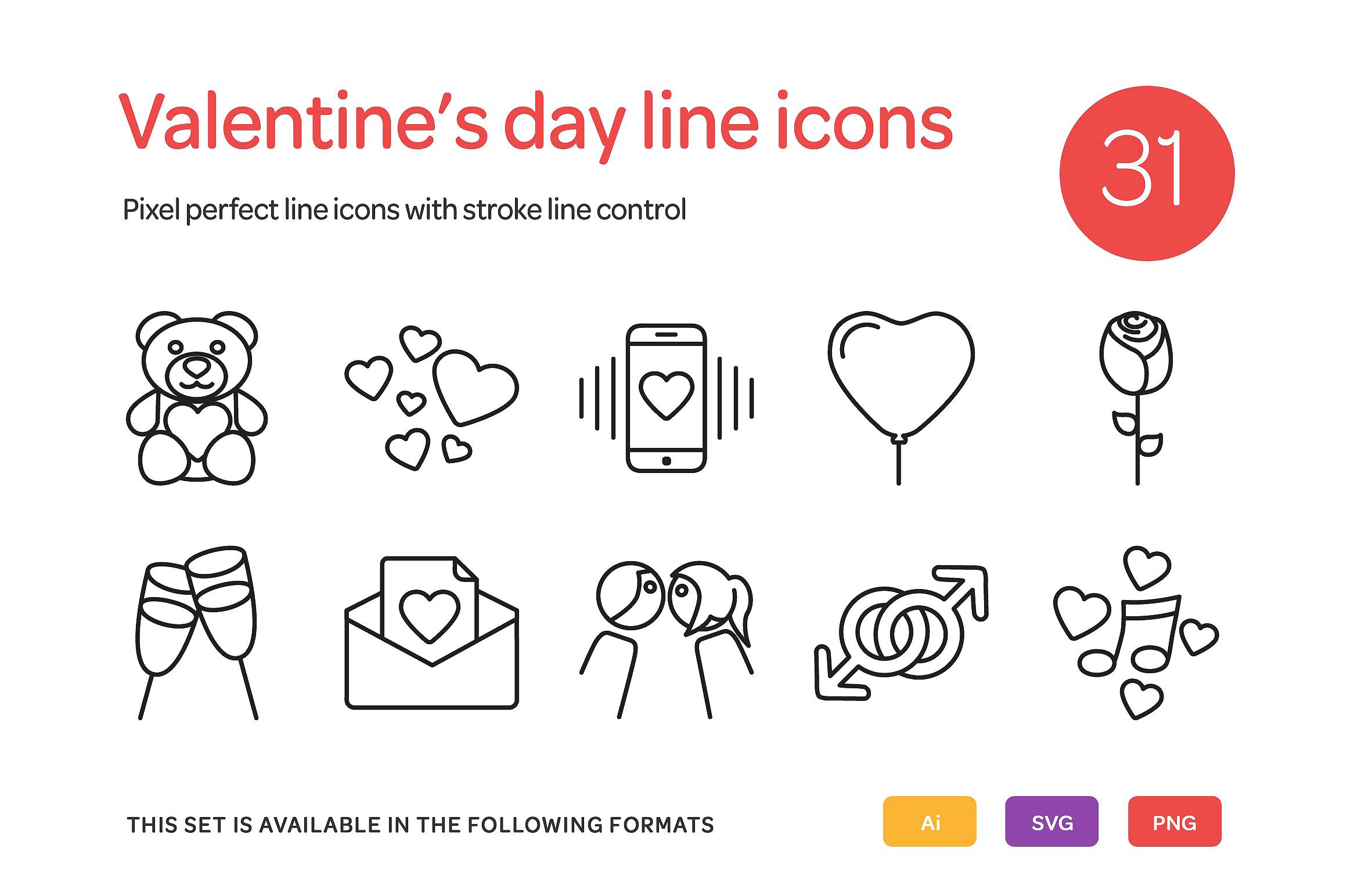 Valentine-#039;s Day Line Icon