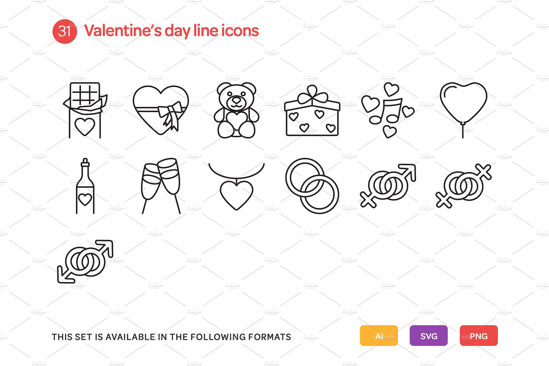 Valentine-#039;s Day Line Icon