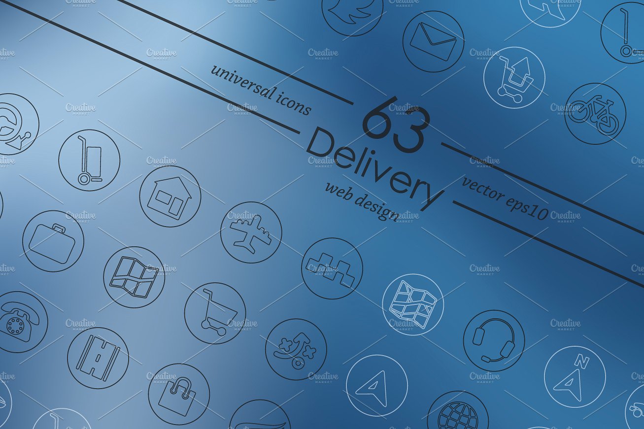 63 DELIVERY icons