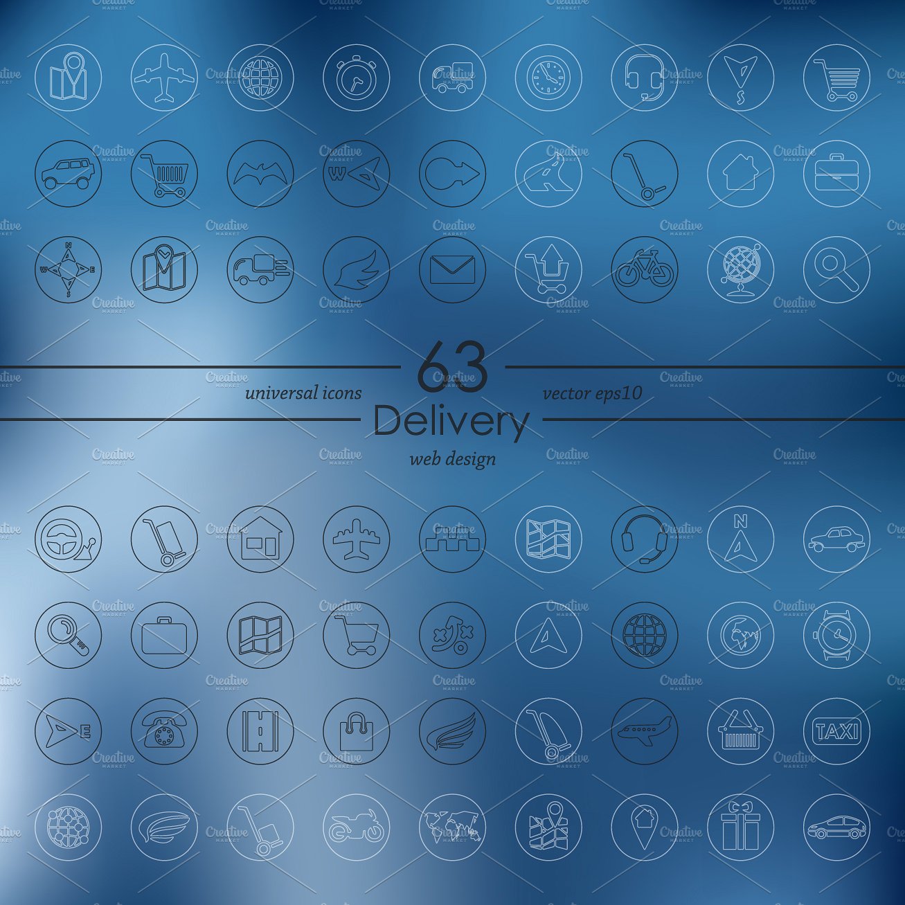 63 DELIVERY icons