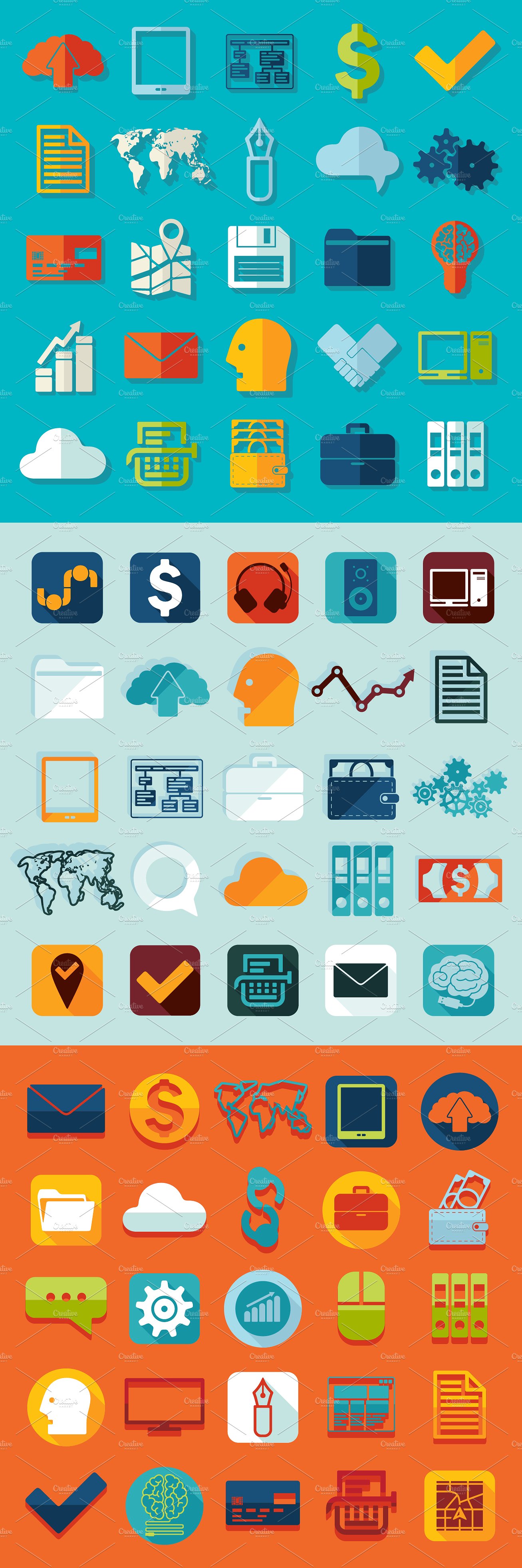 Set of business icons