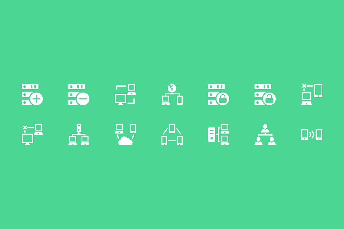 70 Networking Vector Icons