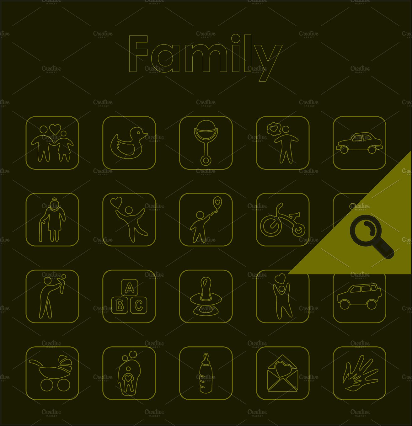 20 FAMILY simple icons