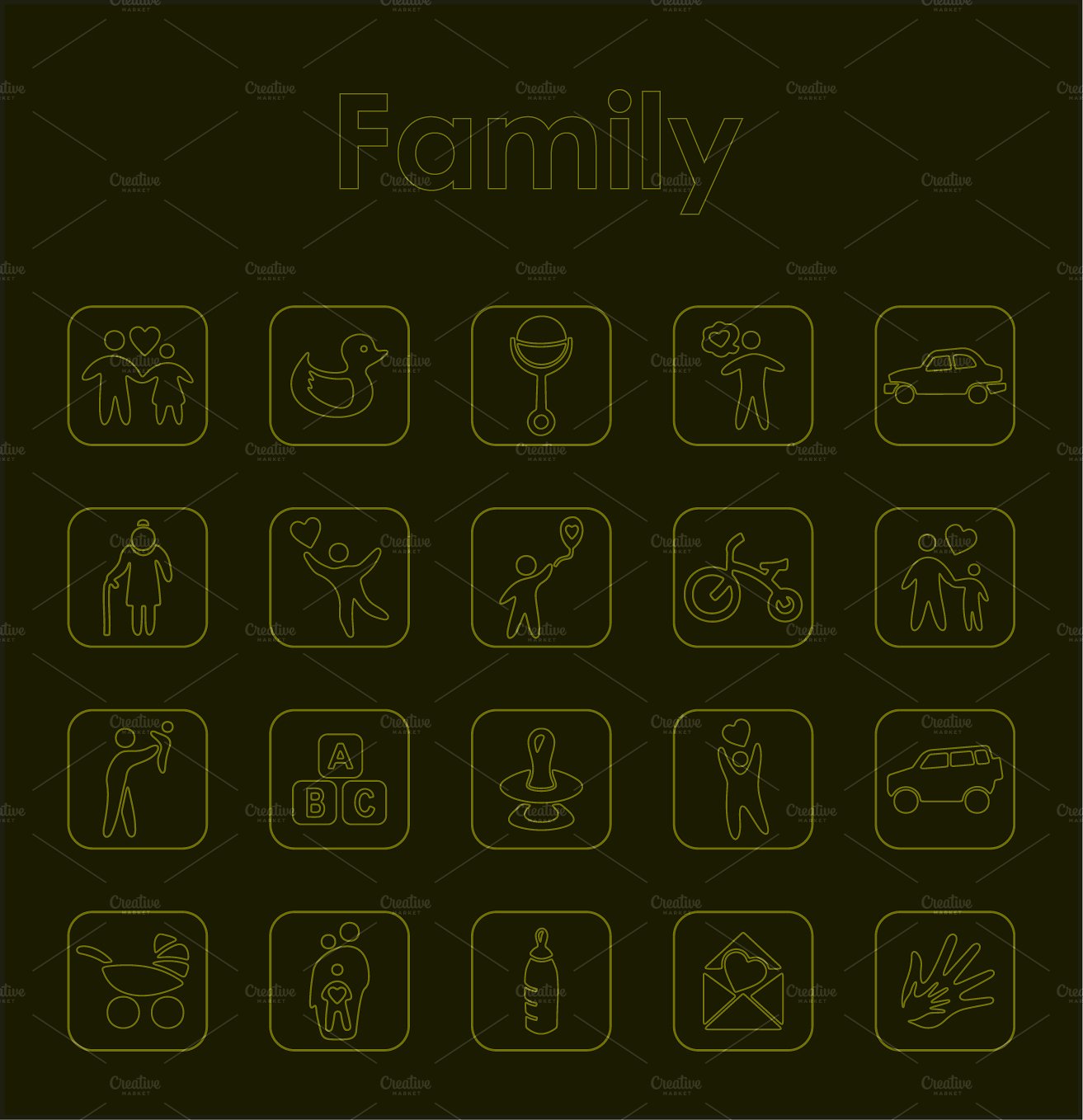 20 FAMILY simple icons