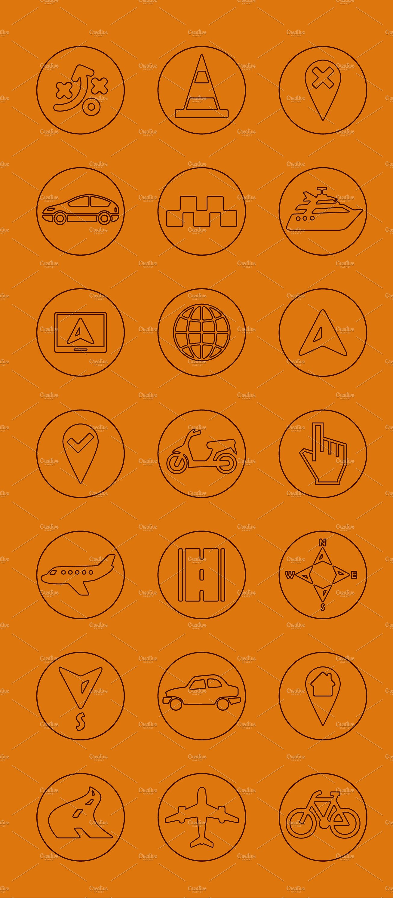 49 NAVIGATION simple icons