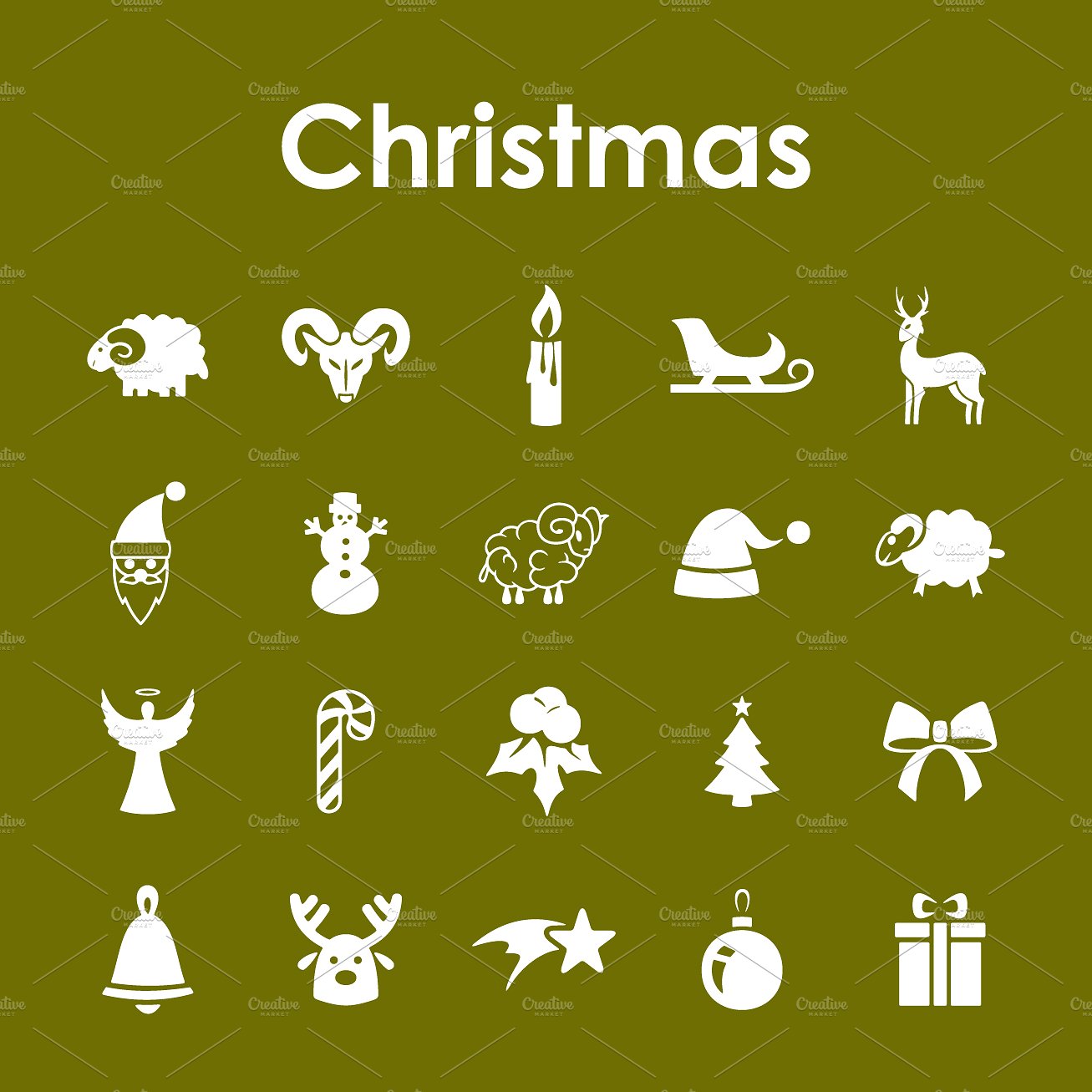 20 CHRISTMAS simple icons