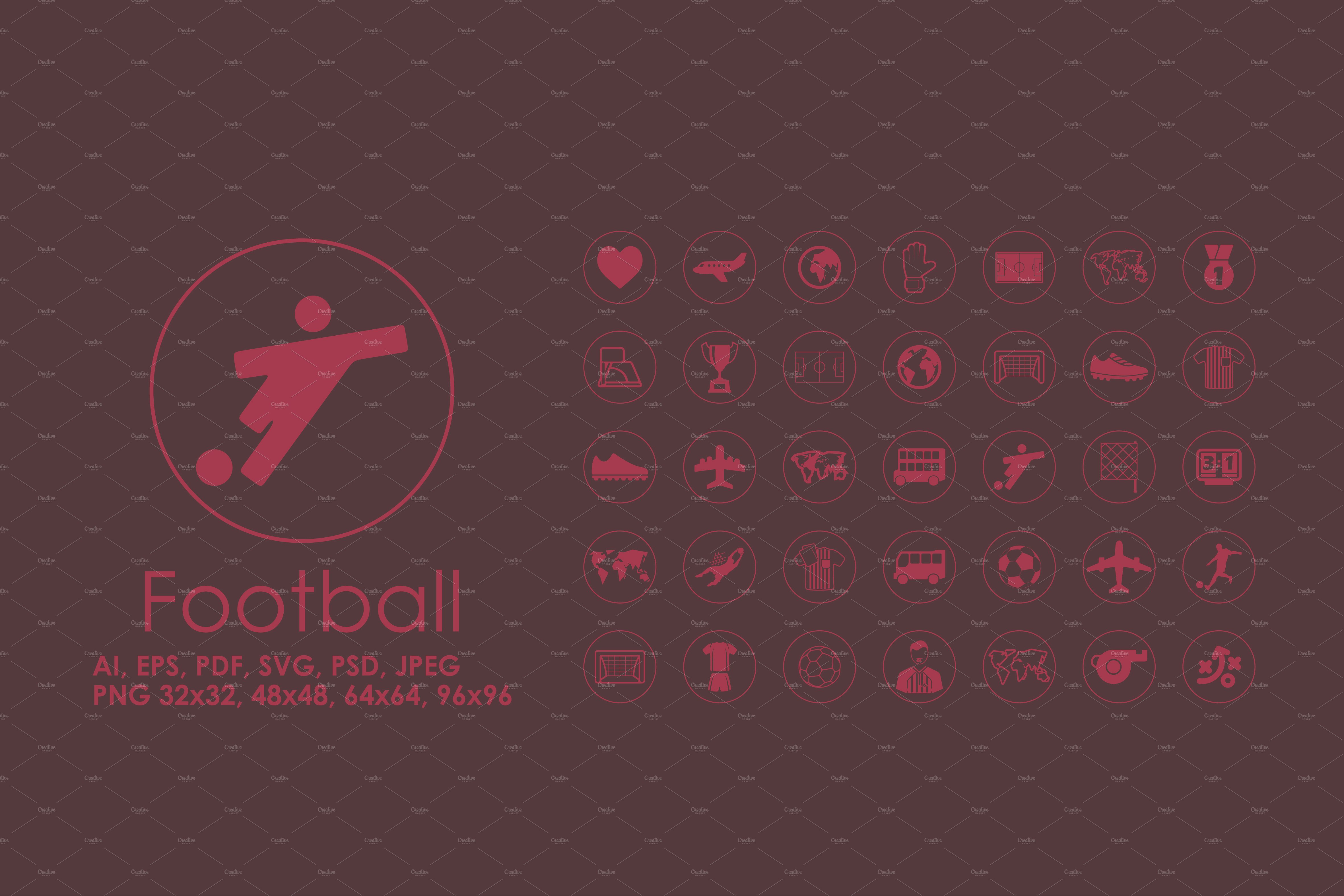 35 Football simple icons