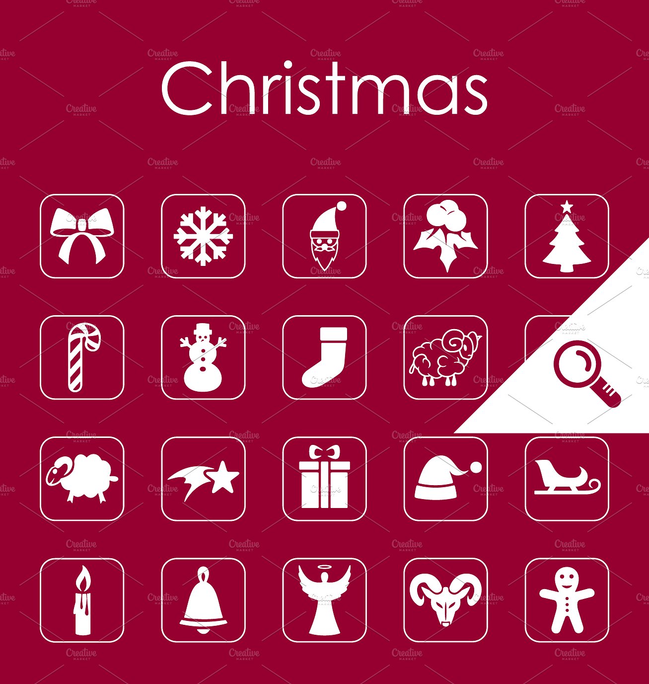 20 CHRISTMAS simple icons