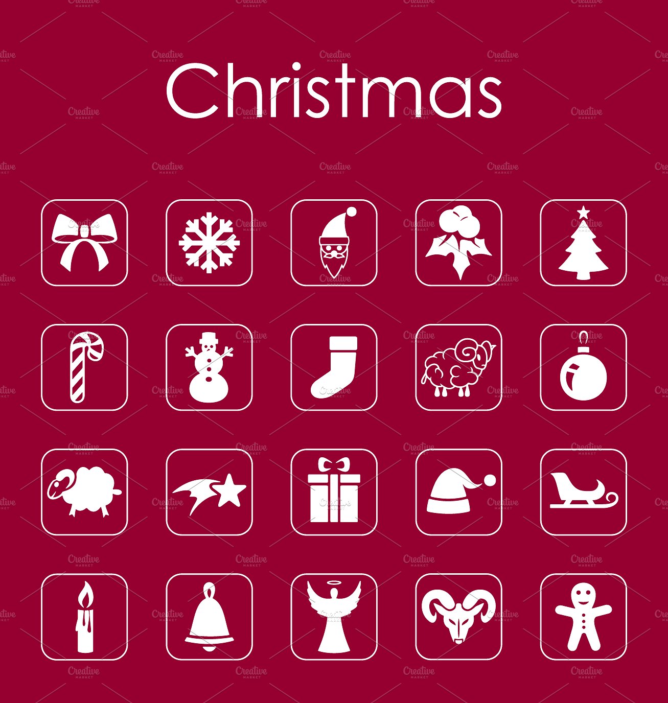 20 CHRISTMAS simple icons