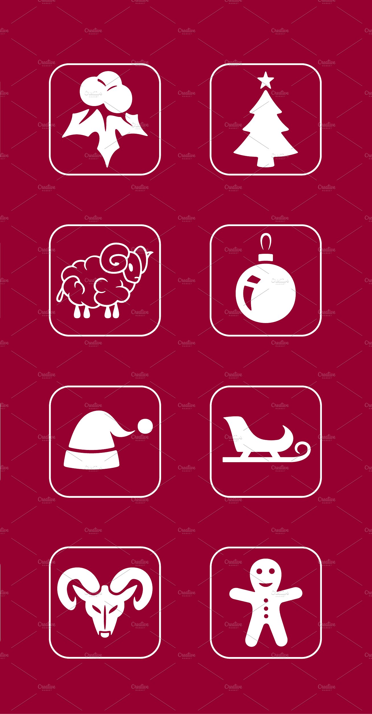 20 CHRISTMAS simple icons