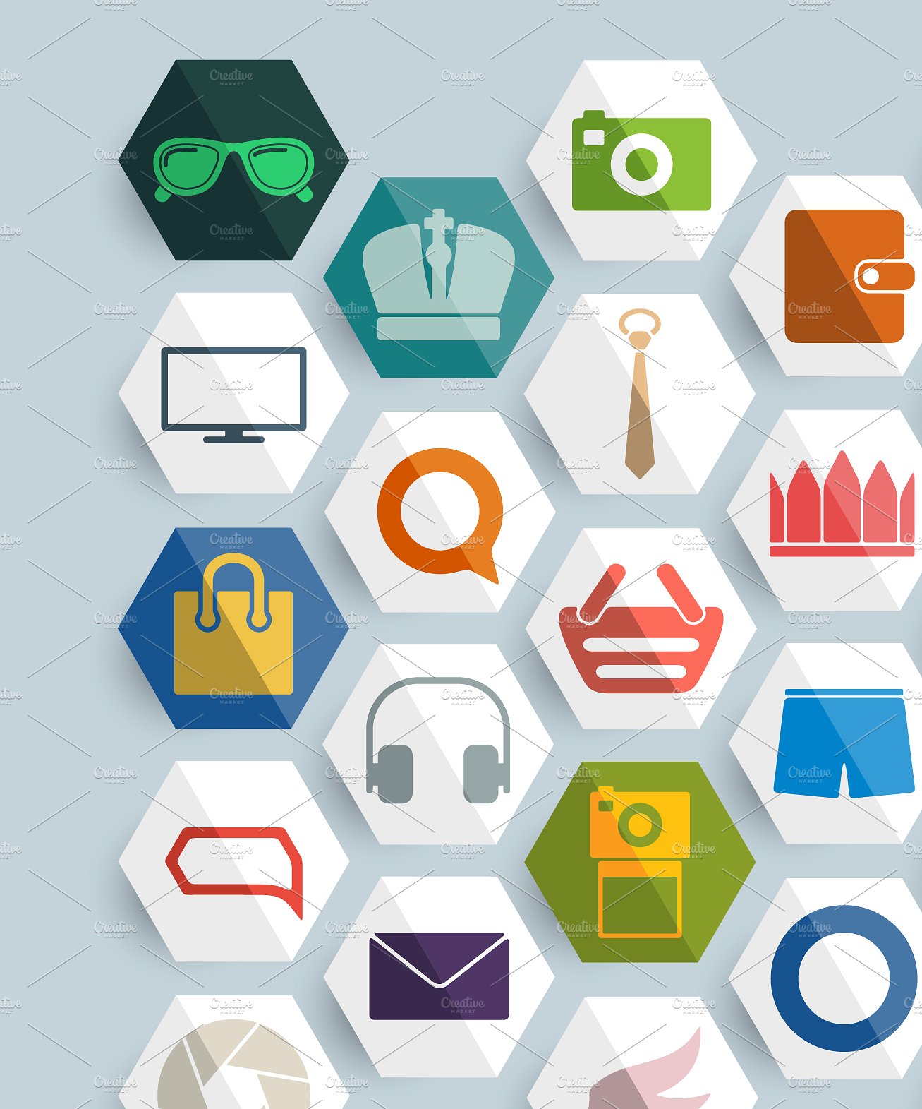 46 FASHION flat icons