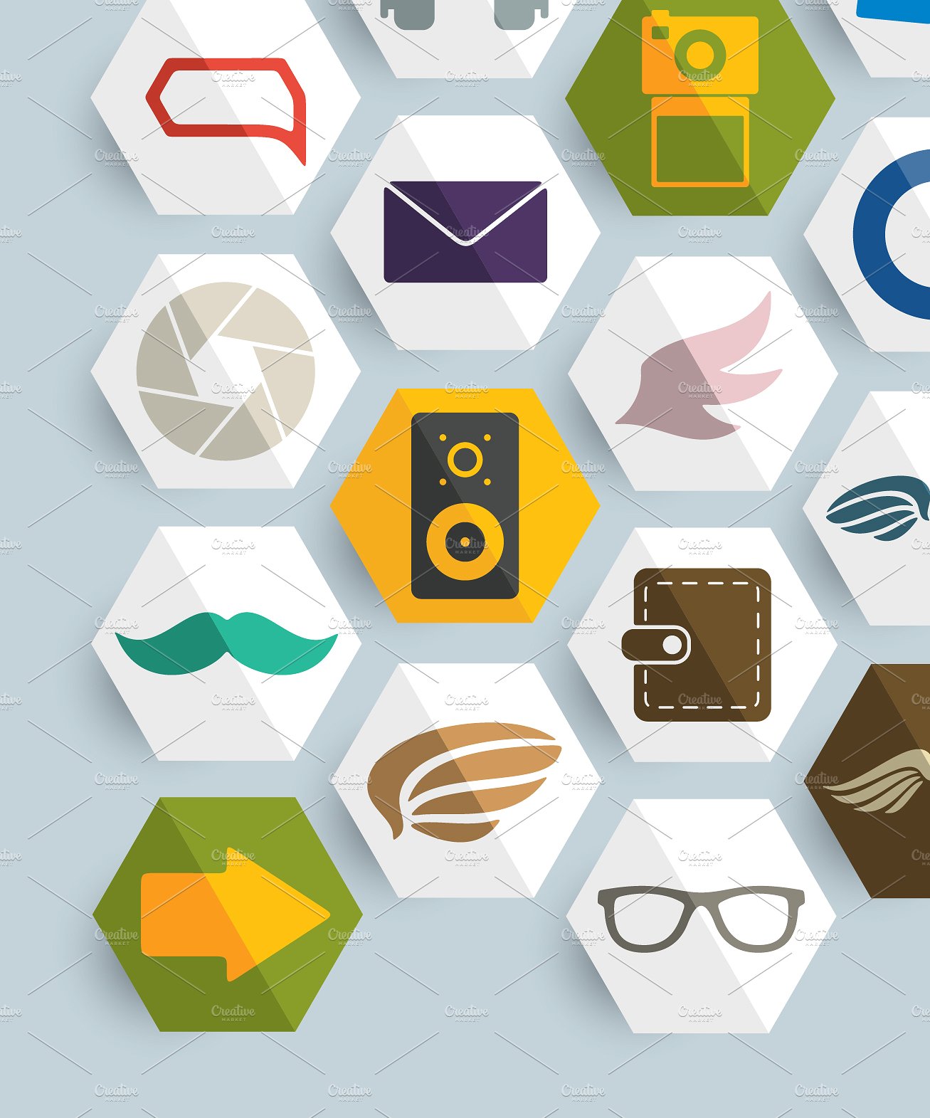 46 FASHION flat icons