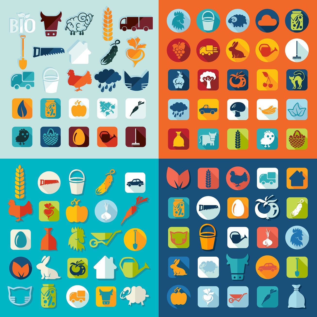 9 AGRICULTURE sets of icons