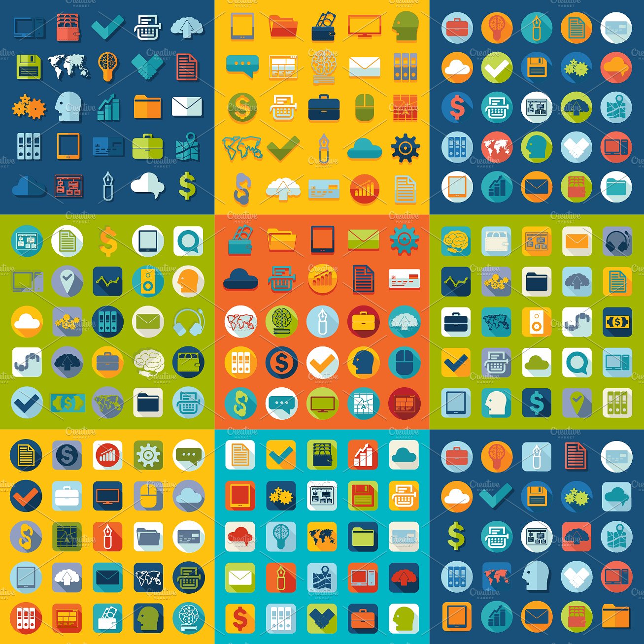 9 BUSINESS sets of icons