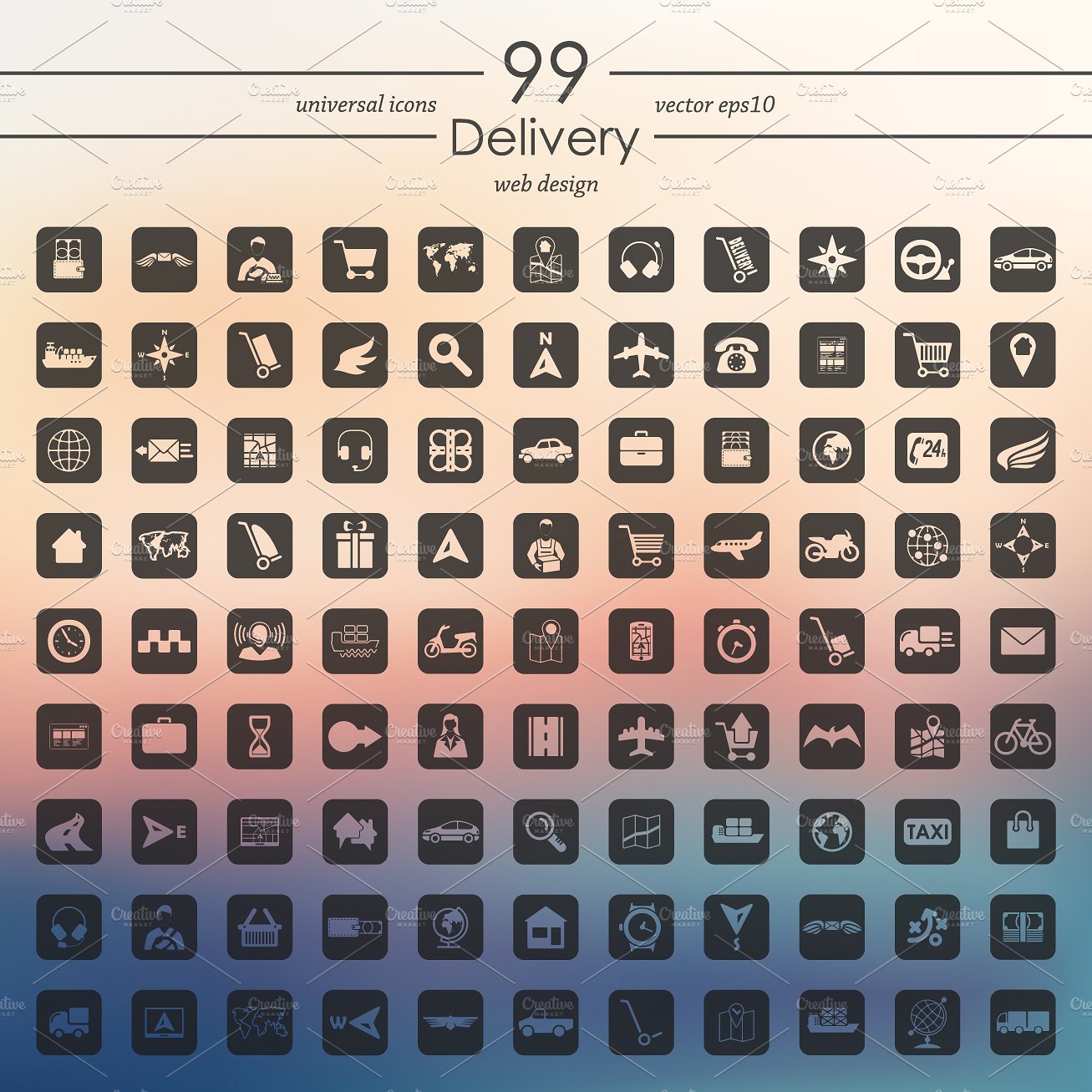 99 delivery icons