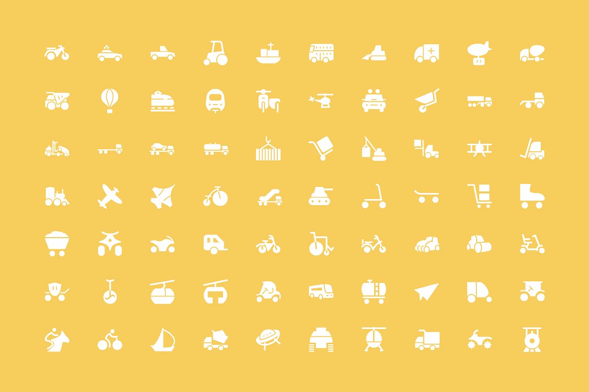 100 Transport Vector Icons