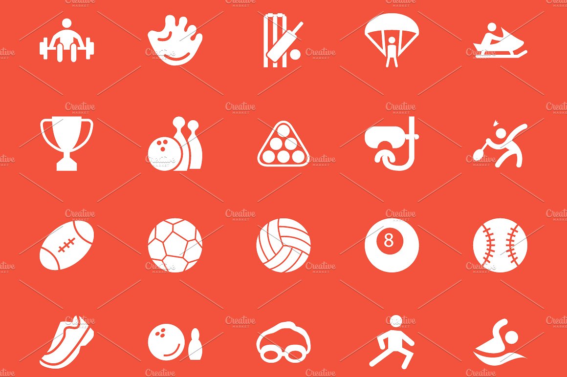 60 Sports Vector Icons Pack