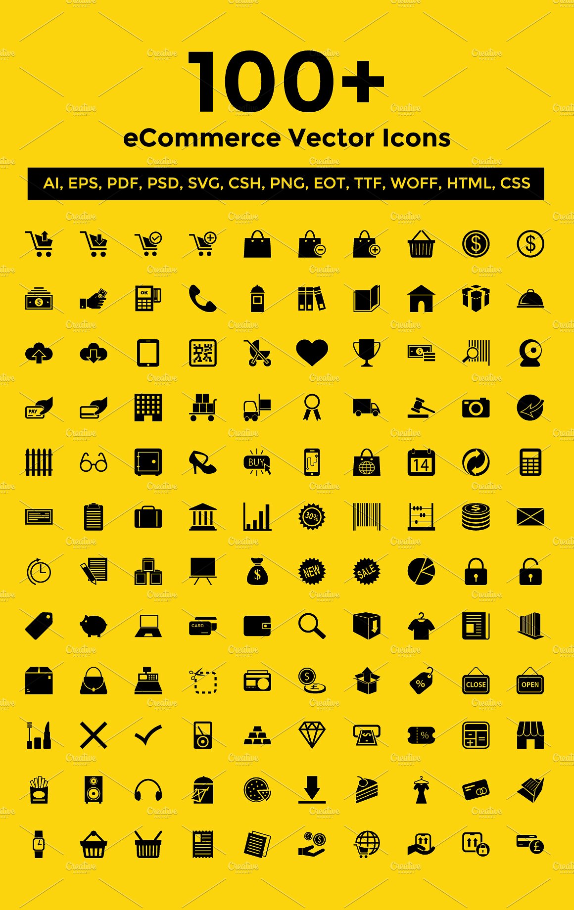 100 eCommerce Vector Icons Pa