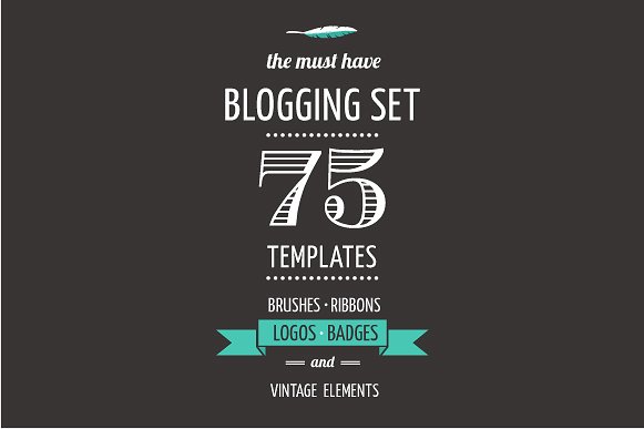 Blogging Set | templates, elem