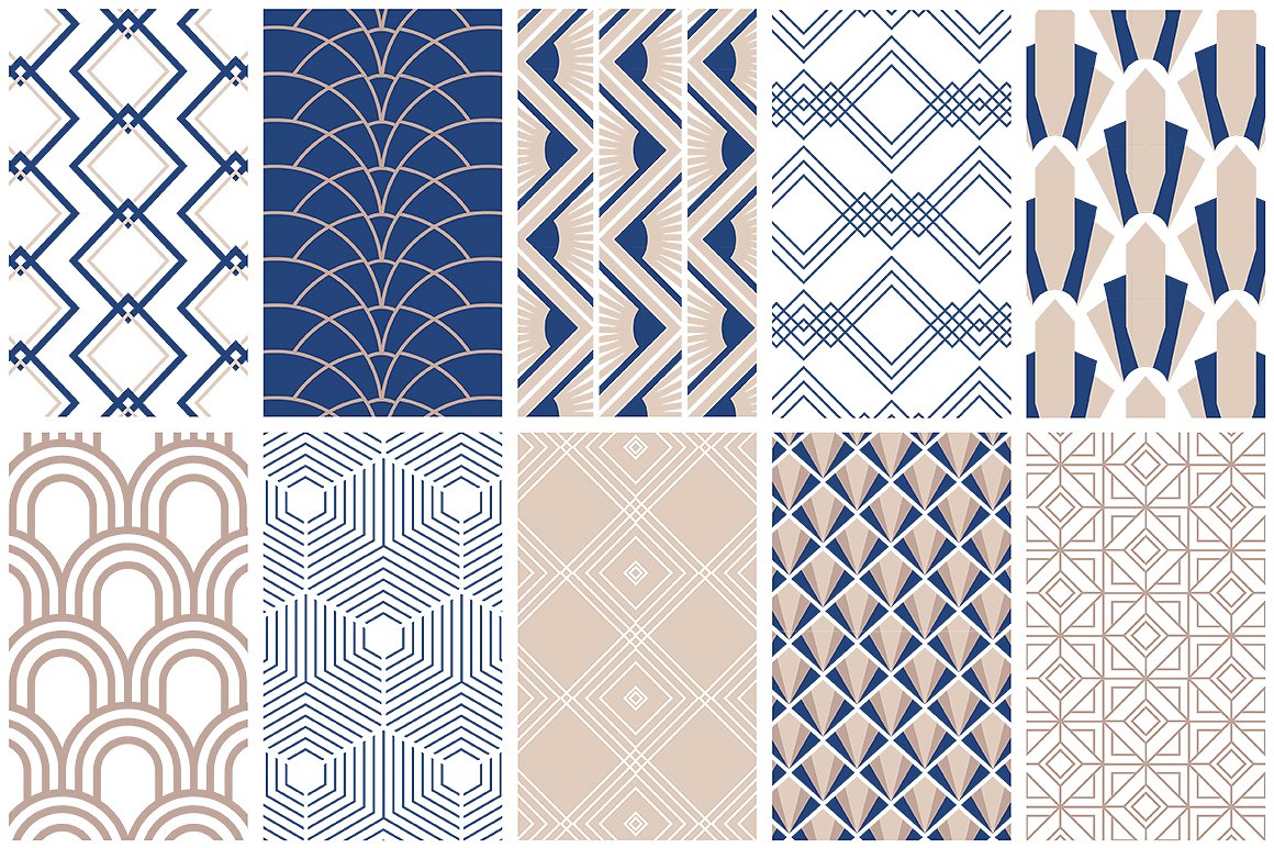 Art Deco Vector Patterns