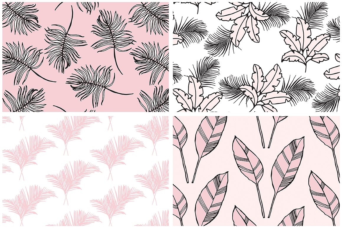 Tropical Foliage Vector Patter