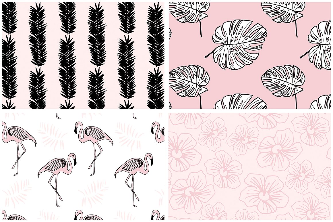 Tropical Foliage Vector Patter