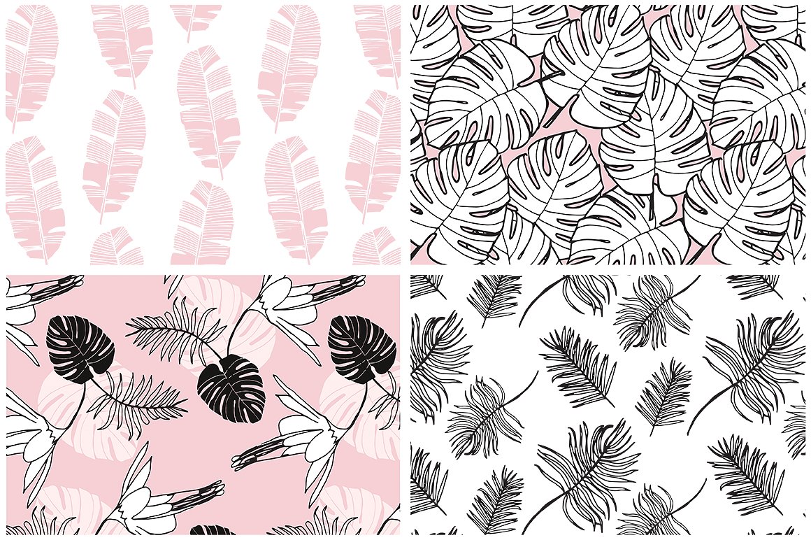 Tropical Foliage Vector Patter