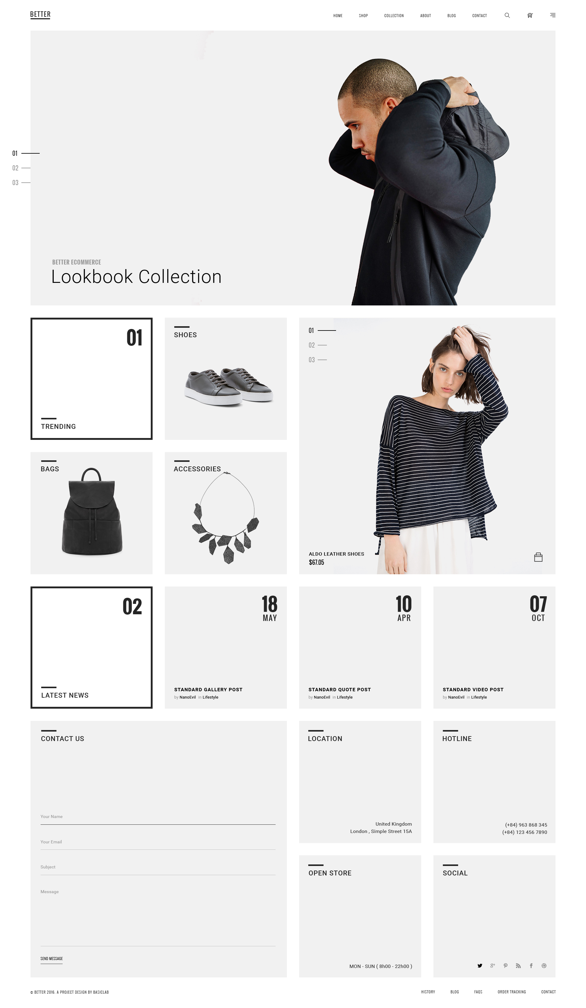 简约时尚服装类电子商务购物网站PSD网页模板Better S