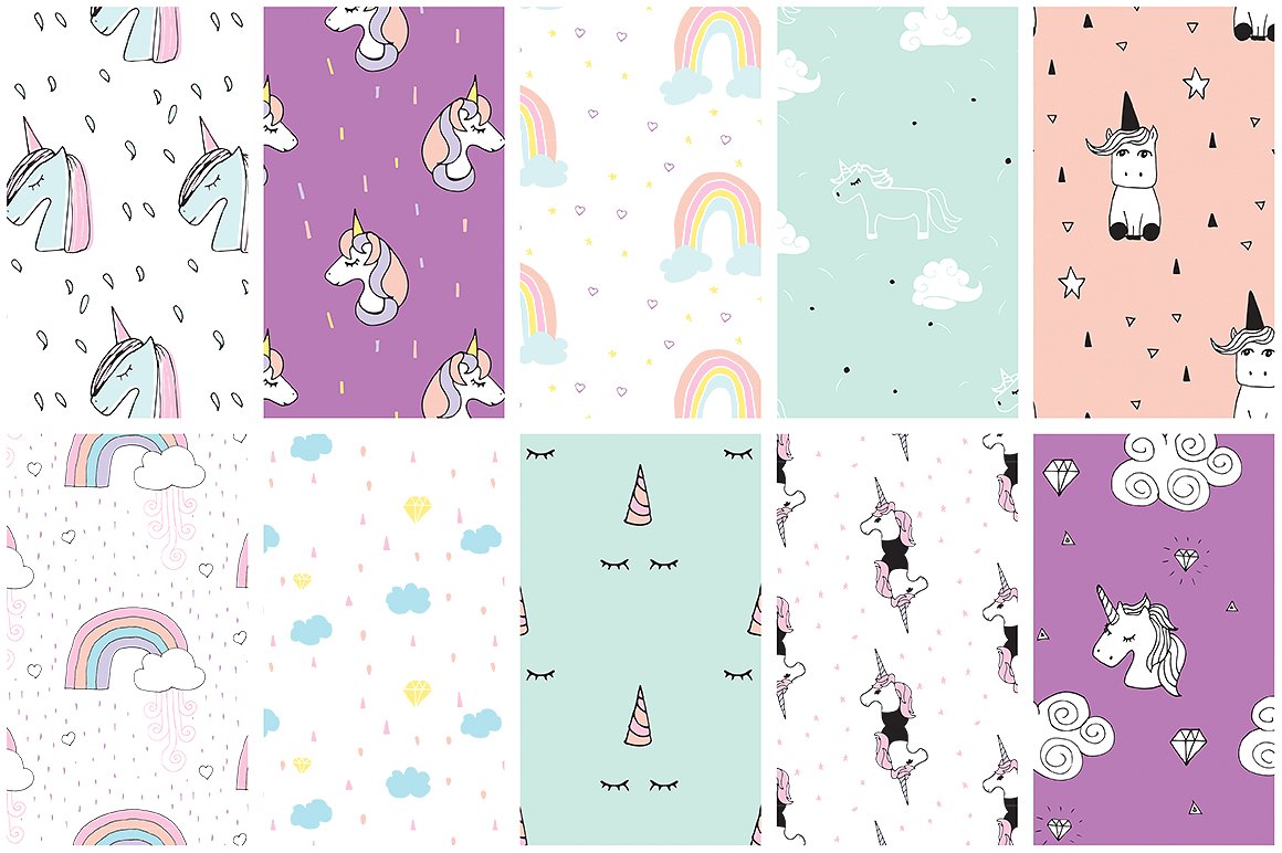 Unicorns -amp; Rainbows Vector