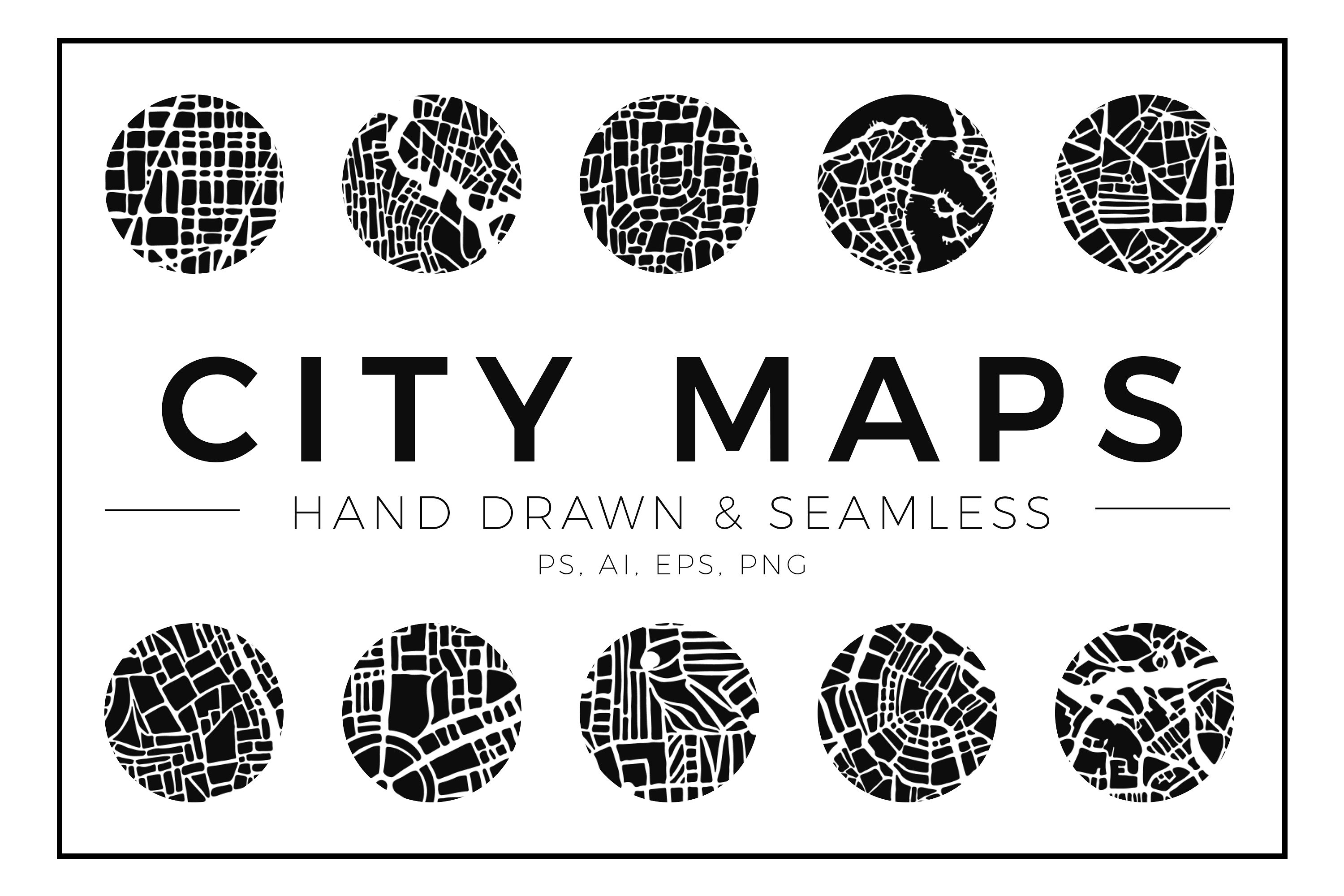 手绘地形图设计背景Abstract City Map Pat
