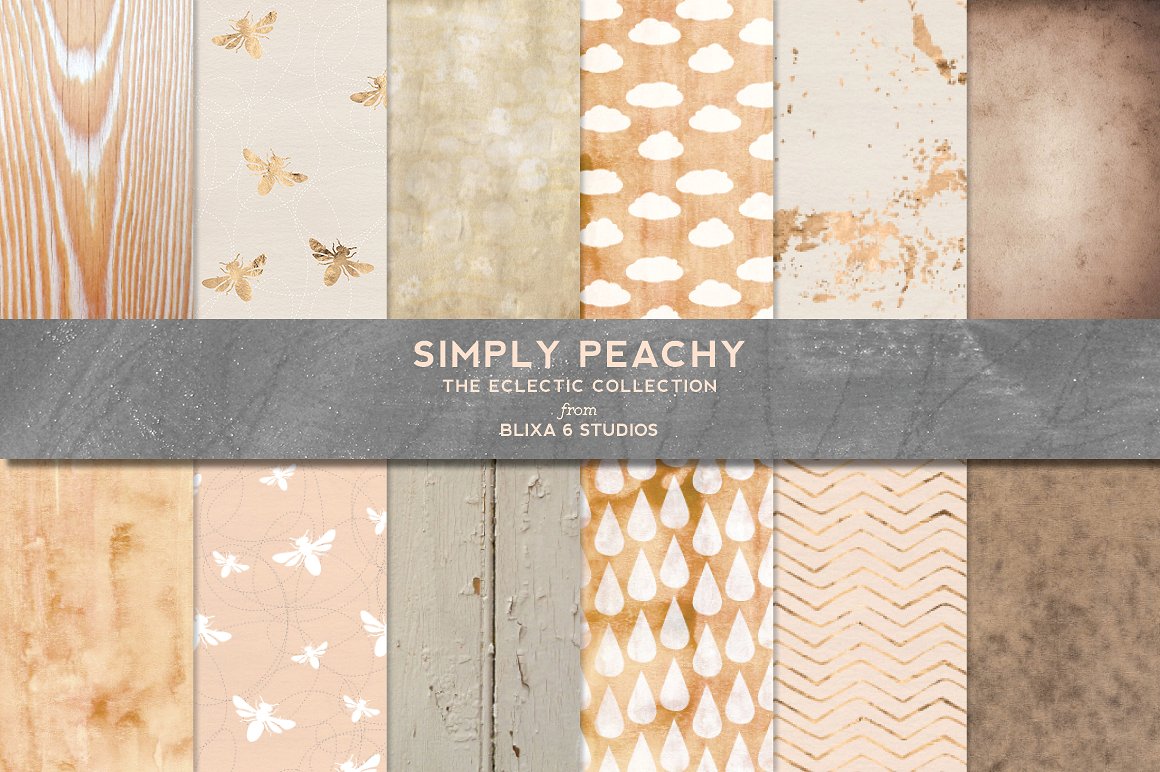 金箔图案无缝背景Simply Peachy Gold -am