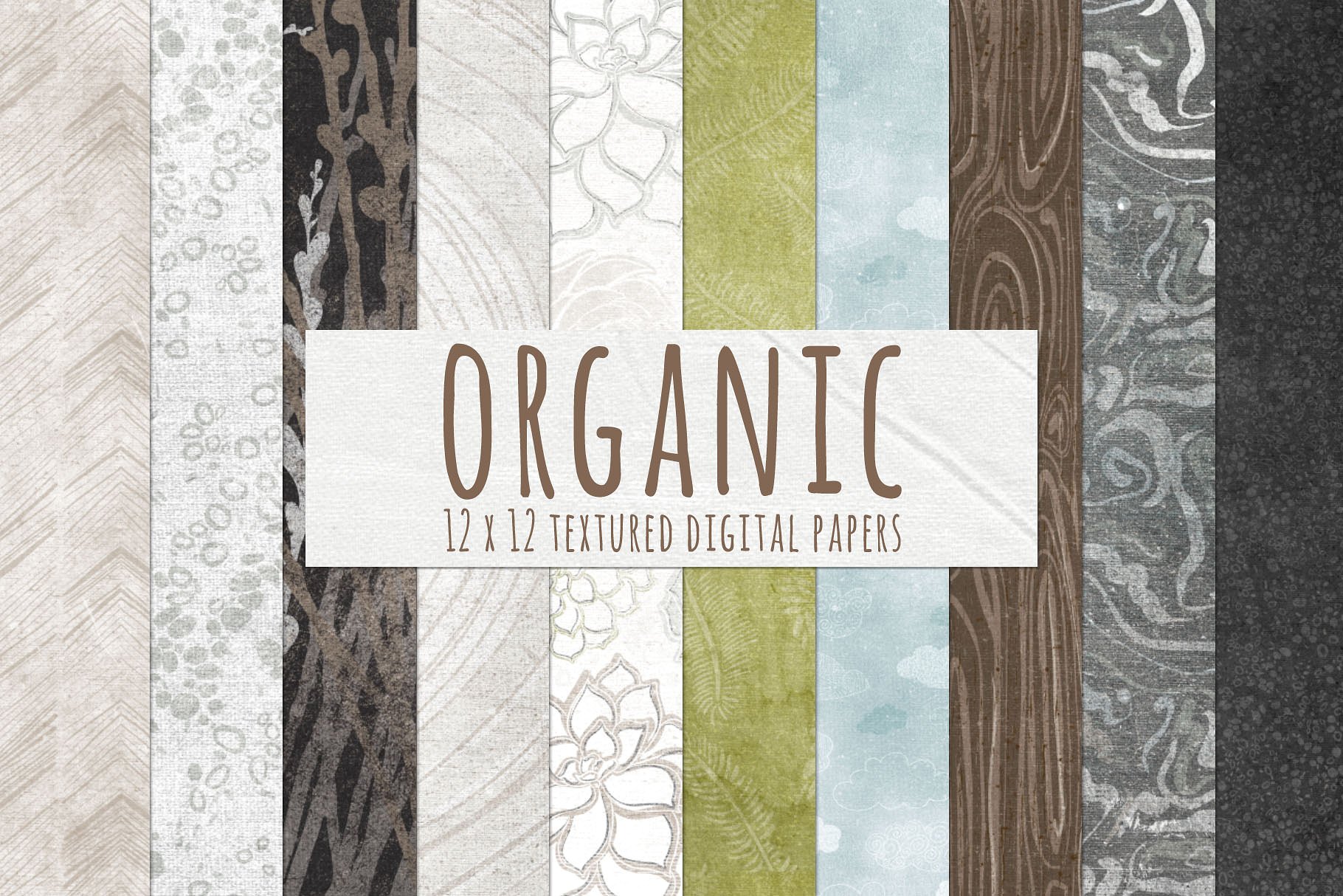 自然图案纹理设计背景Natural Organic Text