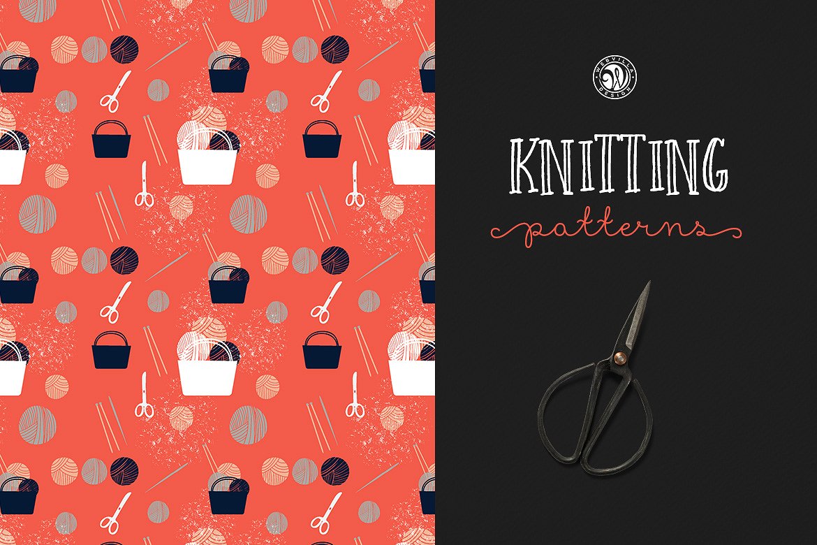 针织图案设计背景Knitting Patterns # 10
