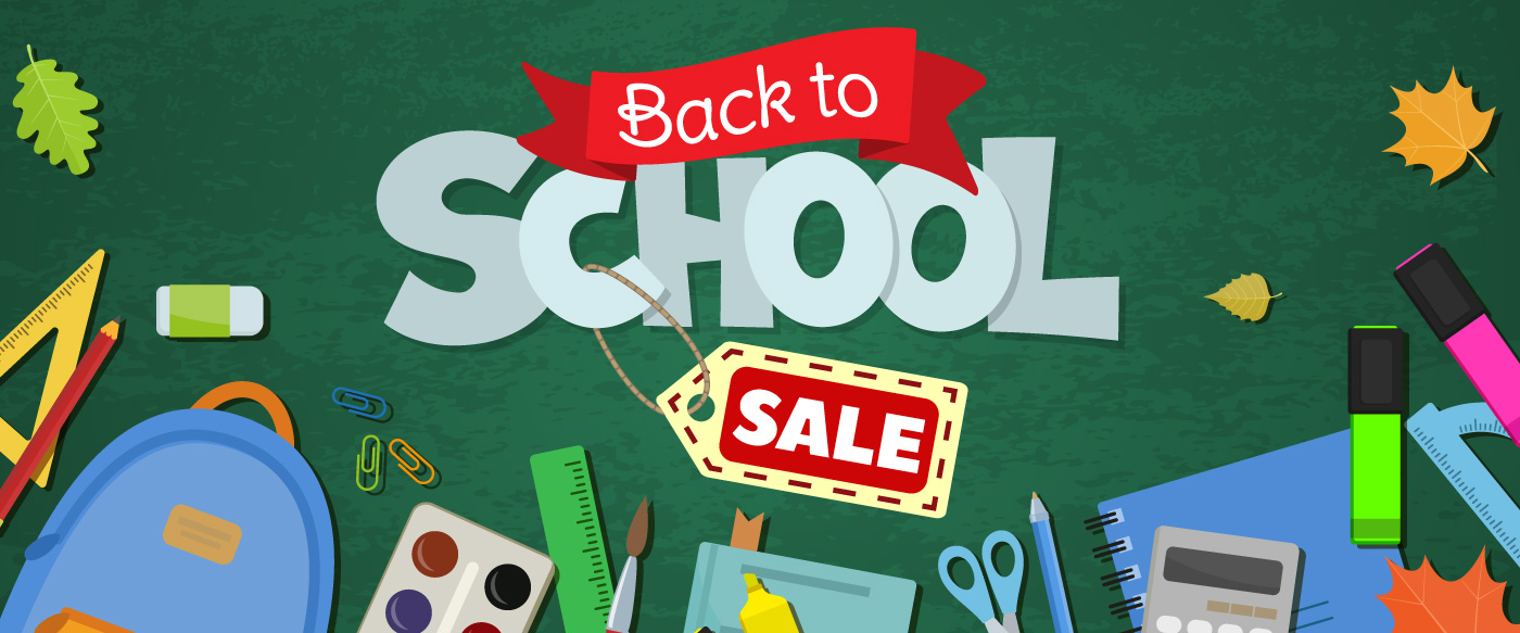 开学季促销矢量海报Back to school sale h