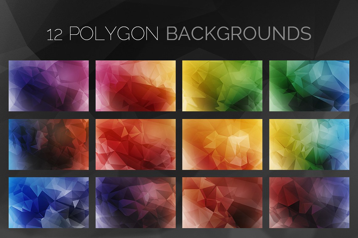 几何图案背景Polygon Backgrounds #230