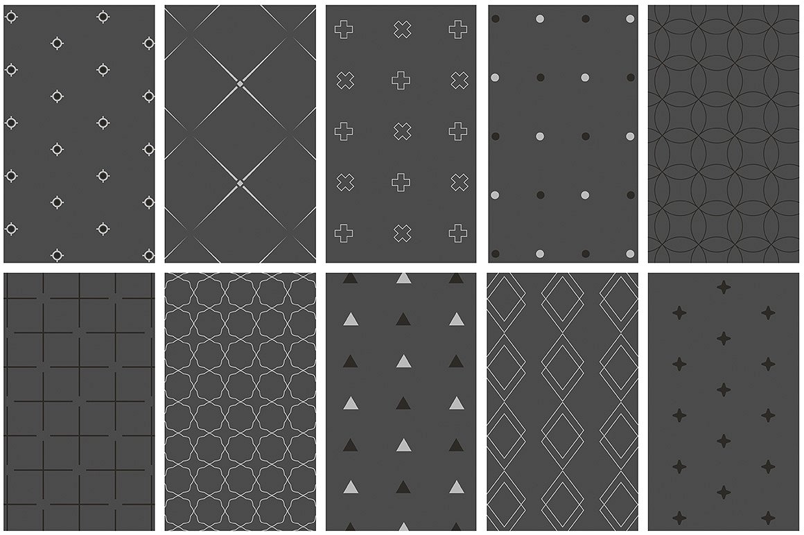 几何无缝背景Minimal Vector Patterns