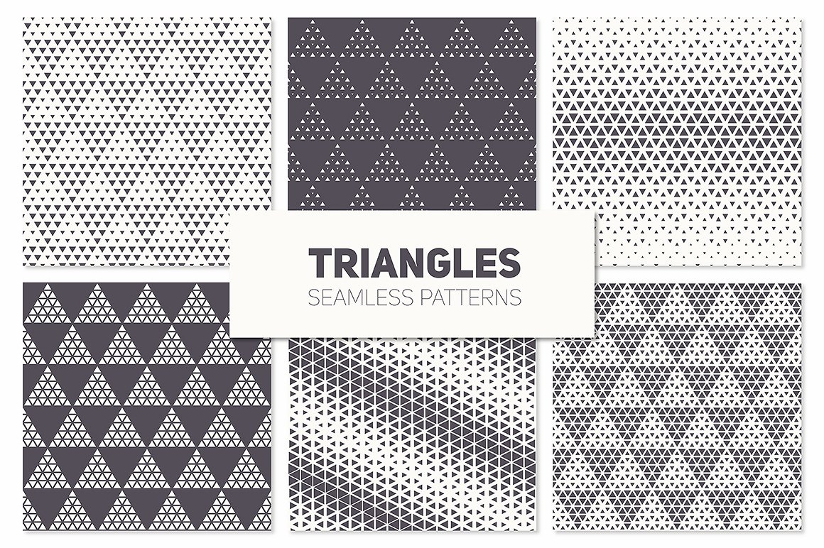 几何图案无缝背景Triangles. Seamless Pa