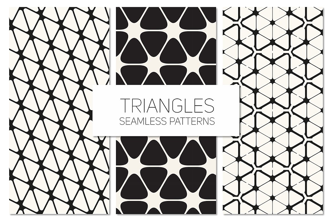 抽象线条几何图案无缝背景Triangles. Seamles