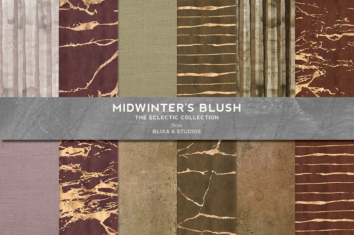 金箔纹理无缝背景Midwinters Blush Gold