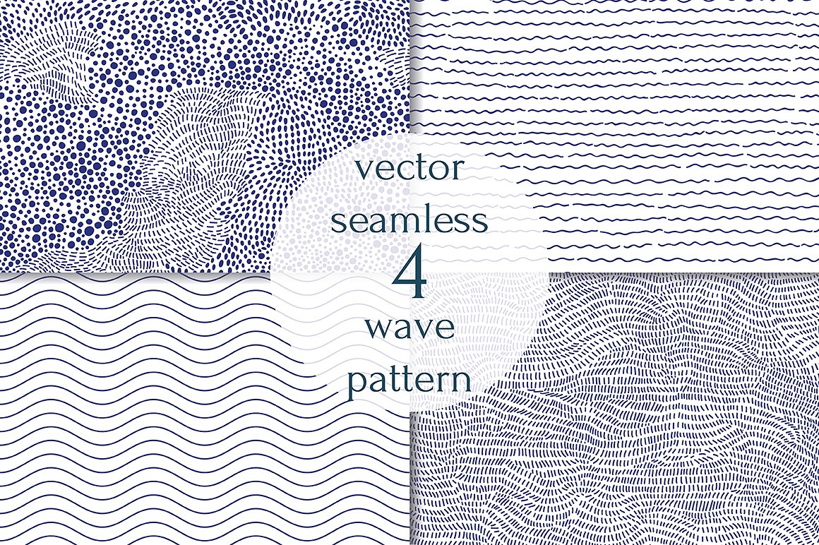 抽象艺术线条无缝背景Abstract wave patter
