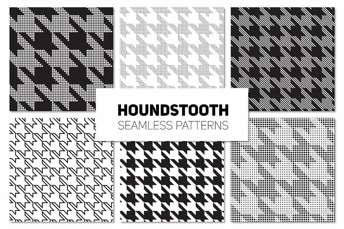 抽象图案无缝背景Houndstooth. Seamless