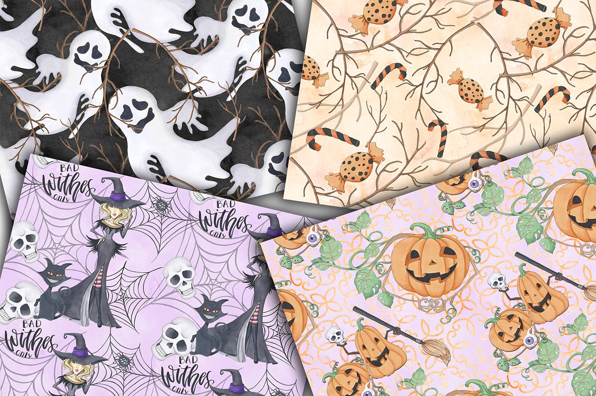 万圣节主题背景Happy Halloween Paper P