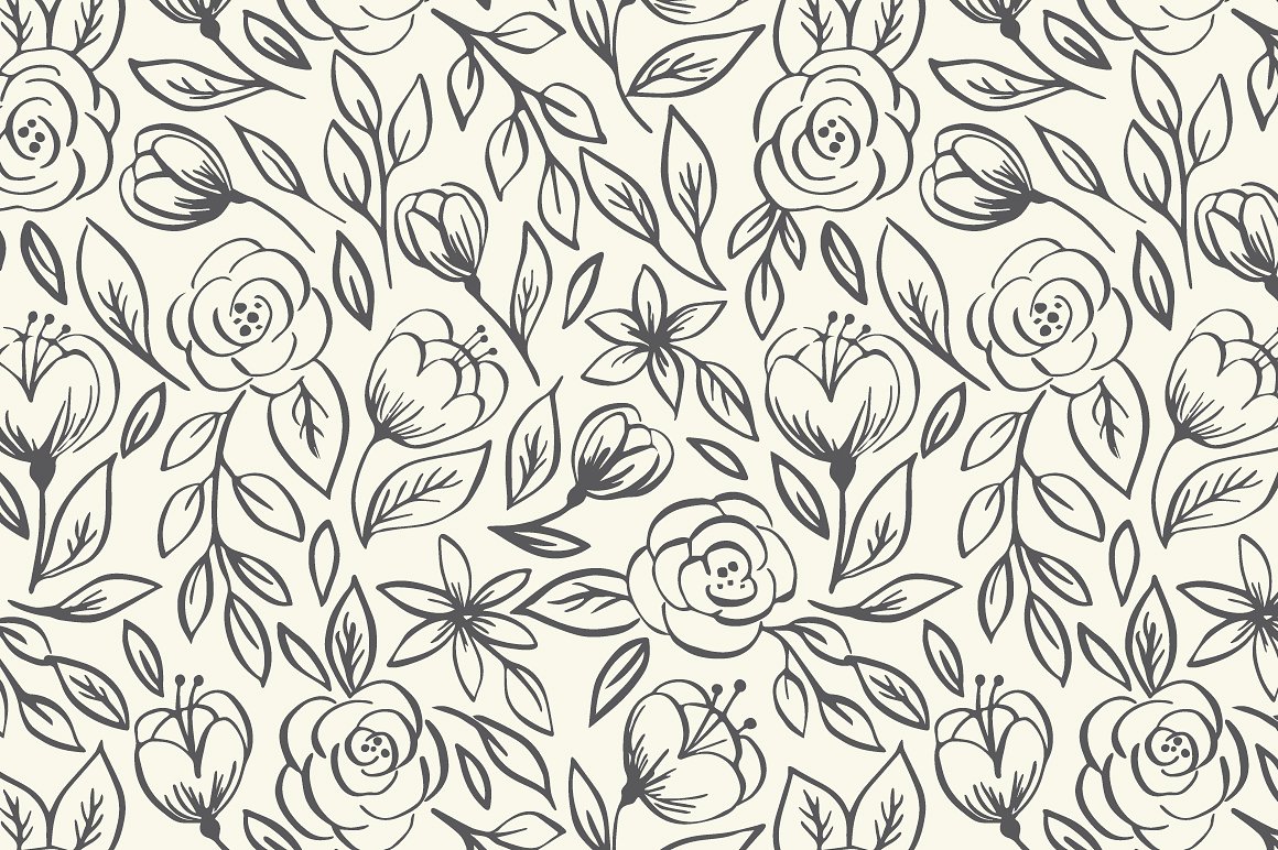 玫瑰图案无缝背景Floral pattern. Roses