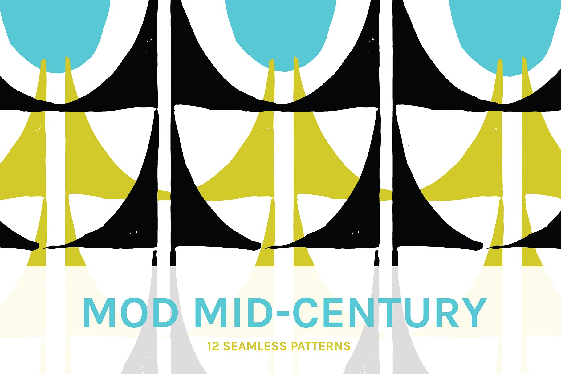 现代时尚图案无缝背景Mod Mid Century | Se