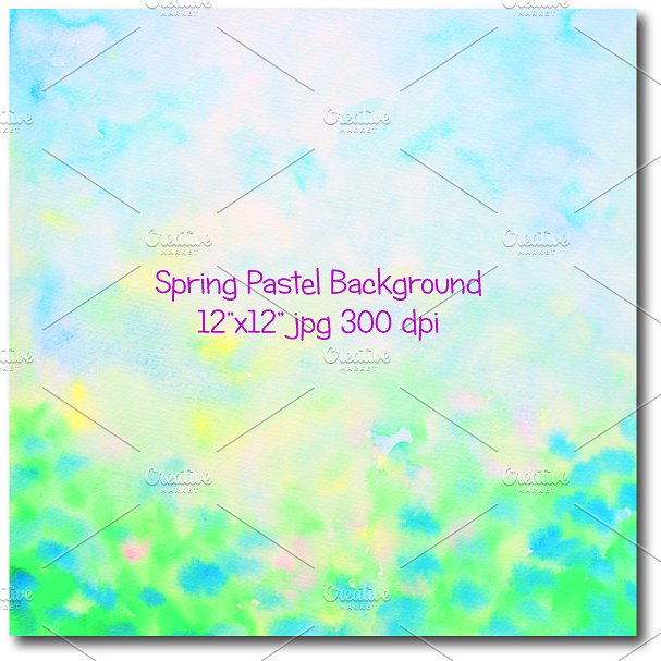 抽象水彩背景Abstract Spring Pastel B