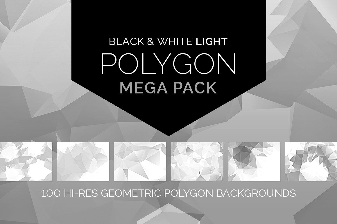多边形背景设计素材Light Polygon Mega Pa