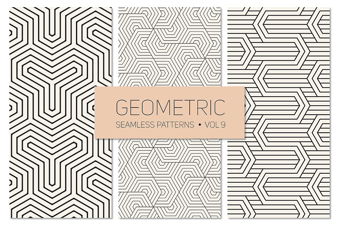 线条图案无缝背景Geometric Seamless Pat