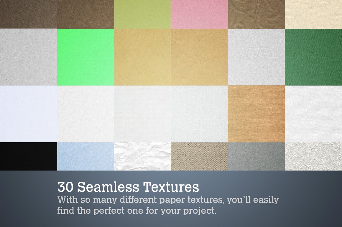 纸张纹理设计素材30 Seamless Paper Text