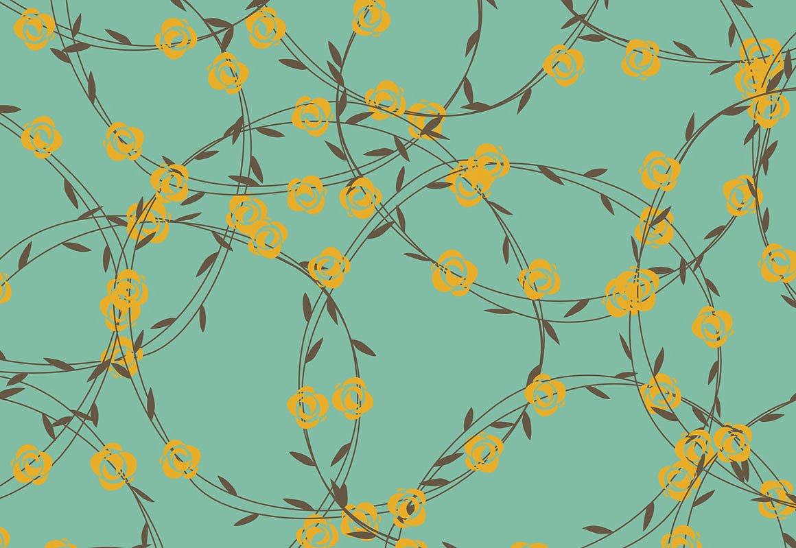 花纹图案背景Floral Seamless Patterns