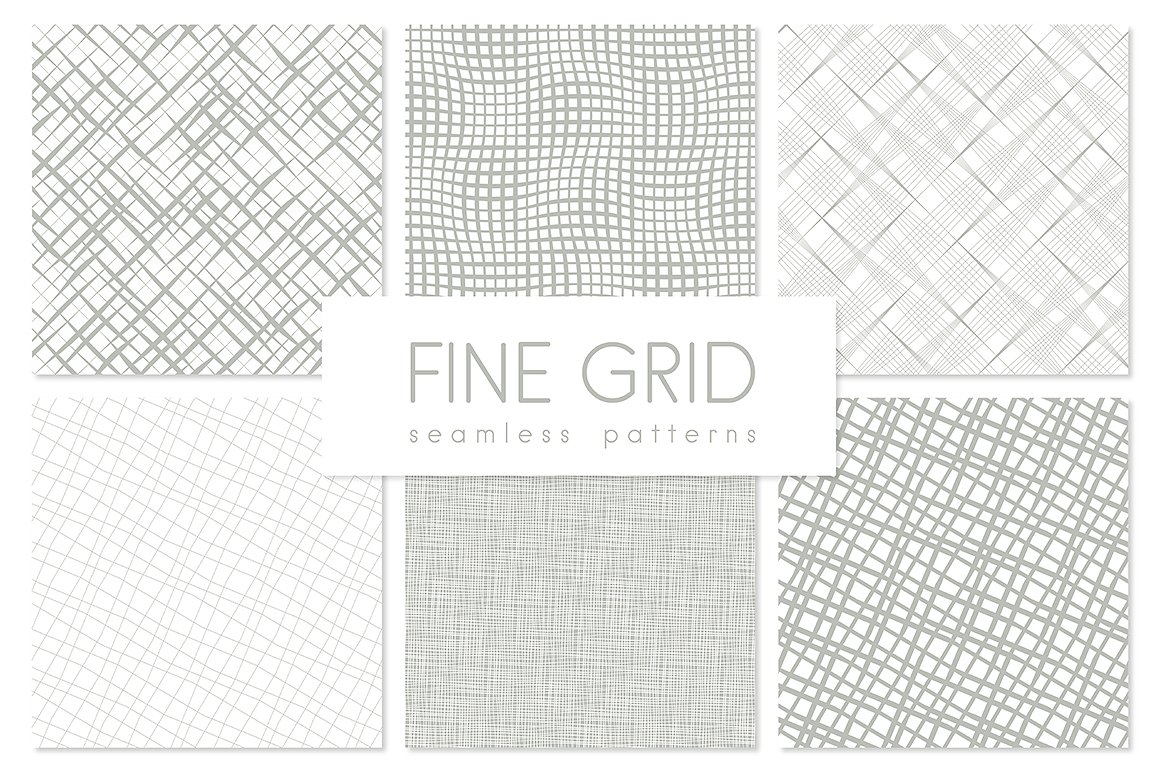 线条图案无缝背景Fine Grid. Seamless Pa